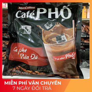 (Sỉ rẻ) Cà Phê Sữa Đá Café Phố Maccoffee (Bịch 30 Gói x 24g)