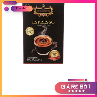 (Sỉ lẻ) CÀ PHÊ HOÀ TAN TNI KING COFFEE ESPRESSO HỘP 15 GÓI [tách lẻ có HĐ nhập]