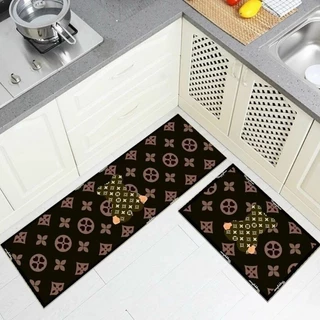 Bộ 2 Thảm trải sàn bếp 3d dòng thương hiệu gôm 2 tấm