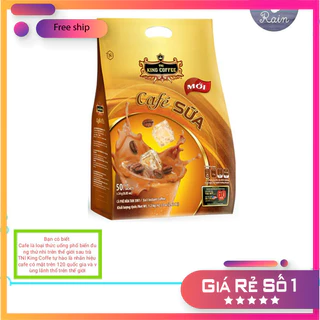 (Sỉ lẻ) Cà Phê Sữa Hòa Tan 3IN1 KING COFFEE - Túi 50 gói x 24G [tách lẻ có HĐ nhập]