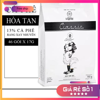 (Sỉ lẻ) Cà phê hòa tan Legend Classic Trung Nguyên Legend Bịch 50 gói *17gr [tách lẻ có HĐ nhập]