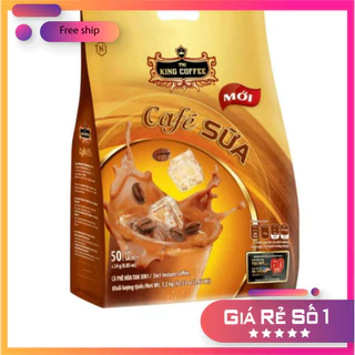 (Sỉ lẻ) Cà Phê Sữa Hòa Tan 3IN1 KING COFFEE - Túi 50 gói x 24g [tách lẻ có HĐ nhập]