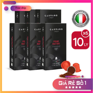 (Sỉ lẻ) Cà phê viên nén Carraro Primo Mattino - Nhập khẩu từ Ý - Tương thích với máy capsule Nespresso [tách lẻ có HĐ nh