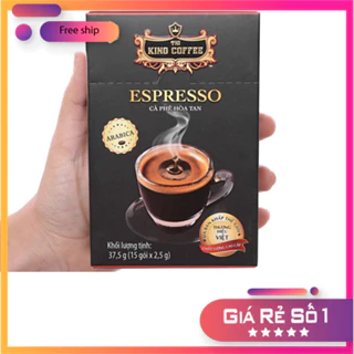 (Sỉ lẻ) Cà phê đen TNI King Coffee Espresso 37.5g - hộp 15 gói x 2,5g [tách lẻ có HĐ nhập]