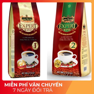 (Sỉ rẻ) [Date 2025] - Cà Phê Rang Xay Expert Blend KING COFFEE - Túi 500g