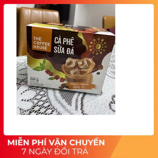 (Sỉ rẻ) [Có quà] Cà Phê Sữa Đá Hòa Tan The coffee House, hộp 220gr/ 10 gói cà phê . HSD: 01.2024