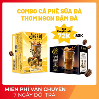 (Sỉ rẻ) COMBO Cà Phê Sữa Đá Hòa Tan Ông Bầu