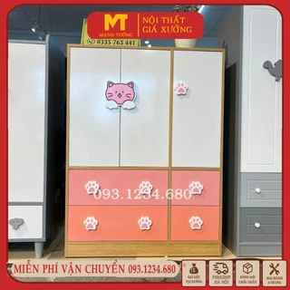 [FREE SHIP] Tủ quần áo trẻ em  cỡ lớn gỗ MDF phủ melamine - thiết kế xinh đa dạng màu sắc - inbox shop chọn màu