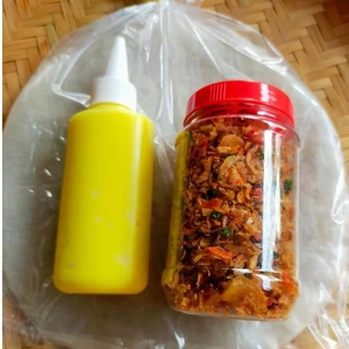 COMBO bánh tráng phơi sương muối tép hành NHỎ (Tặng bơ)