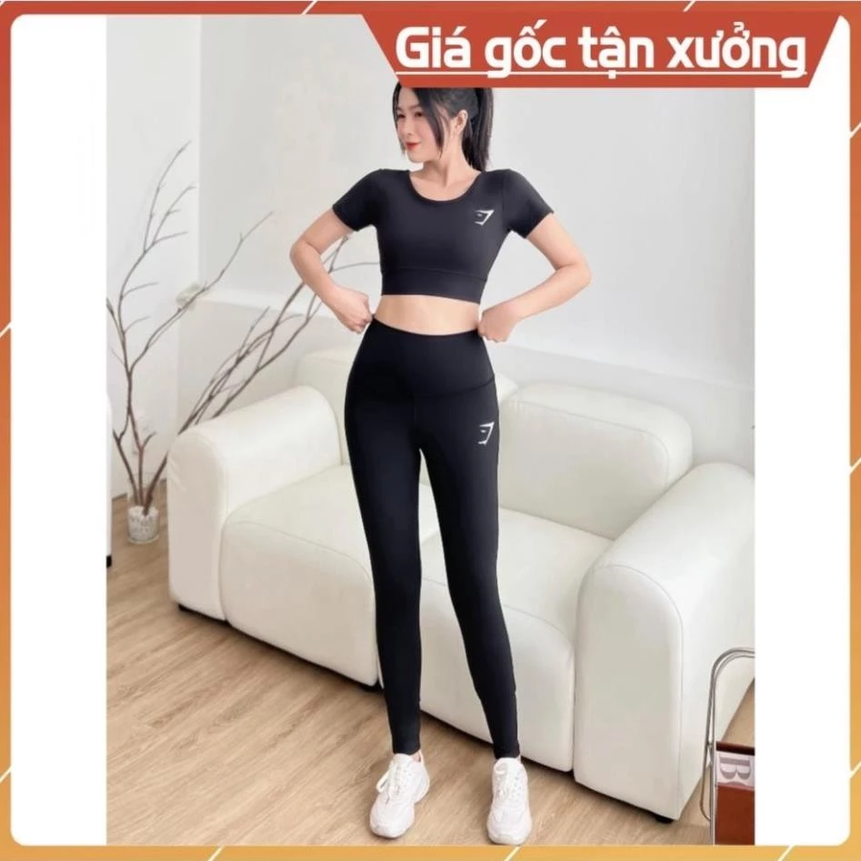 1 Hàng Mới 2023 Set thể thao tập gym yoga erobic nữ - bộ thể dục nữ áo dài tay dây lưng đan chéo bản to kết hợp quần dài