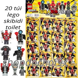 Vỉ 20 túi lego ghép hình skibidi toilet