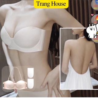 LOẠI ĐẸP-Áo Ngực Không Dây Hở Lưng Có Gọng Tạo Khe -Áo Lót Chống Tụt Cúp Ngang 080 TRANG HOUSE