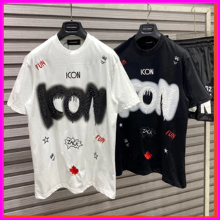 Áo phông nam nữ Premium Cotton Dsq2 in chữ ICON chẩy mực phối hình sticker sao chữ cao cấp. Unisex.Smt 456 89 ...