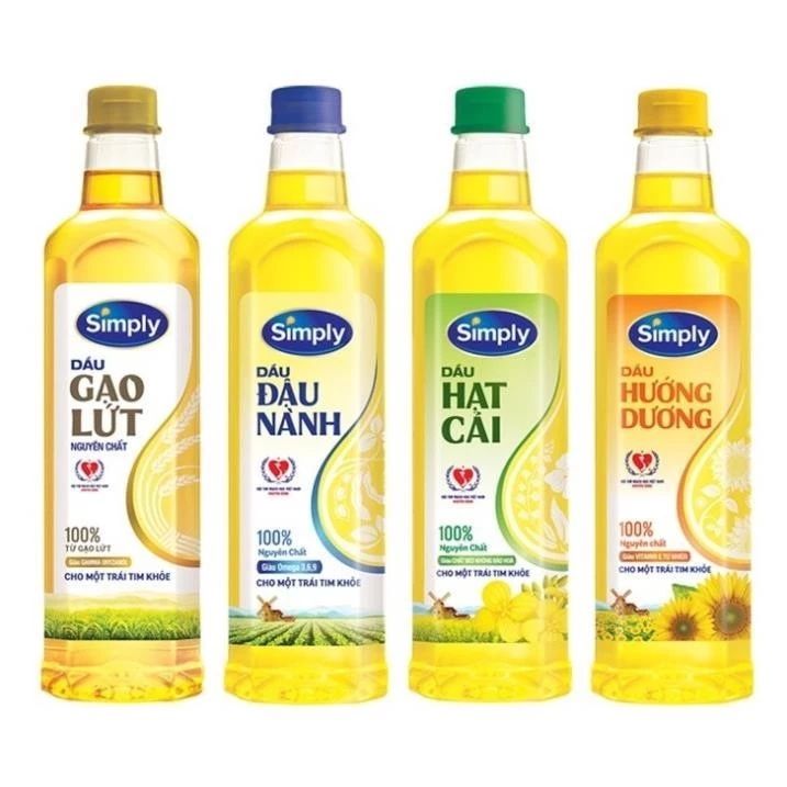 Dầu Ăn Nguyên Chất Simply Cho Trái Tim Khỏe (1L)