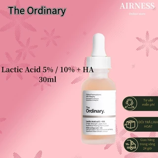 Serum Sáng【💯% hàng thật】da giảm thâm Lactic Acid 5% / 10% + HA - The Ordinary
