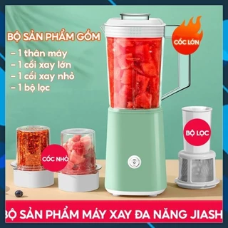 Máy xay sinh tố đa năng METIS dung tích 1200ml 2 cối kèm lưới lọc tiện lợi, máy xay thực phẩm dùng cho gia đình