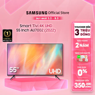 [ [Nhập ELAVDA33 Giảm 12%] Smart Tivi Samsung 4K UHD 55 Inch UA55AU7002KXXV - Miễn phí lắp đặt