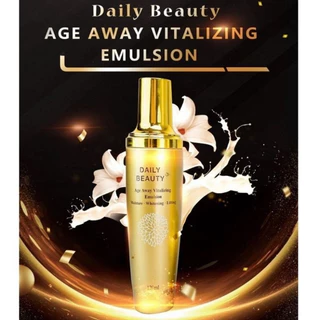 Sữa Dưỡng Daily Beauty Age Away Vitalizing Emulsion 120ml hỗ trợ cấp ẩm, giúp da trở nên mềm mại, dễ chịu