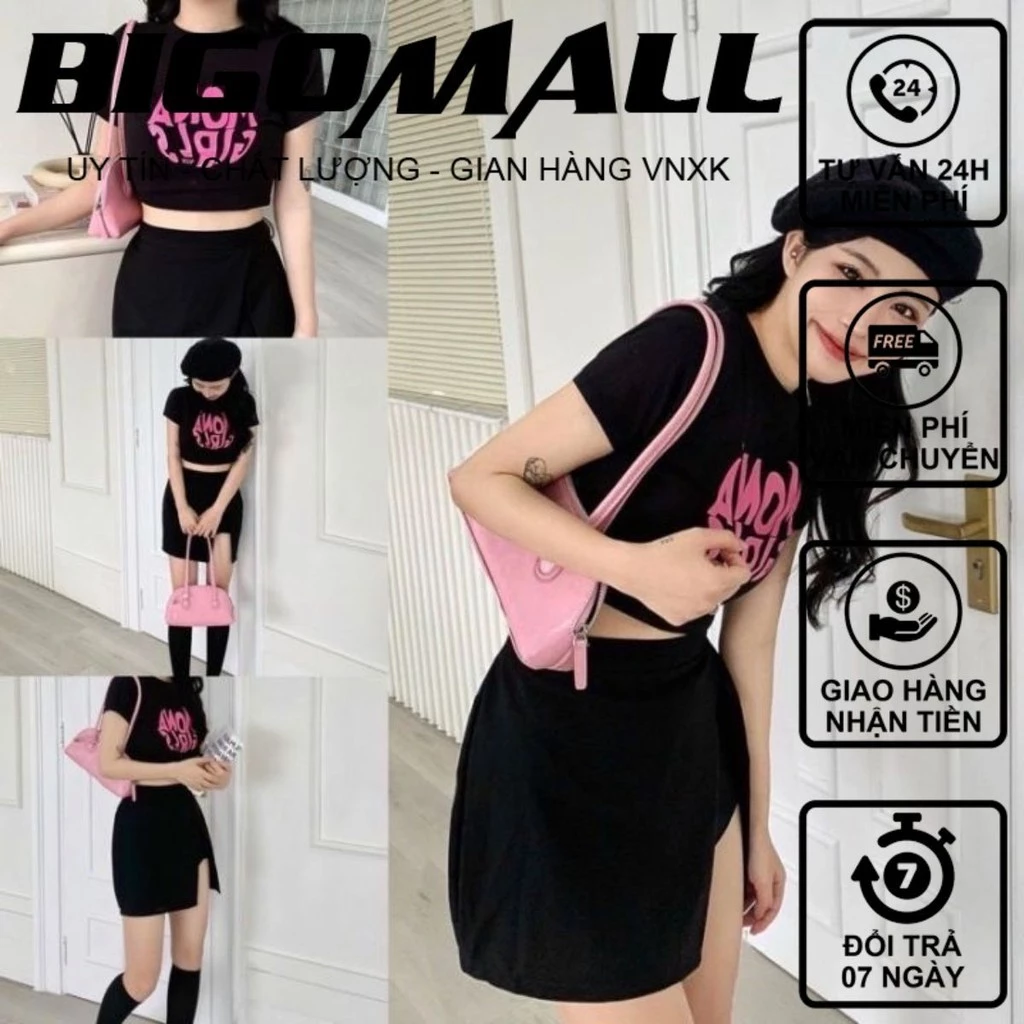 Áo Croptop M.GIRLS Body Ngắn Tay BIGOMALL