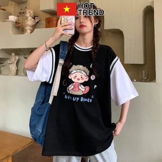 Áo phông Keep cậu bé bóng rổ HOTTREND - Áo thun tay lỡ nam nữ unisex freesize form rộng 65kg chất cotton đẹp cháy phố