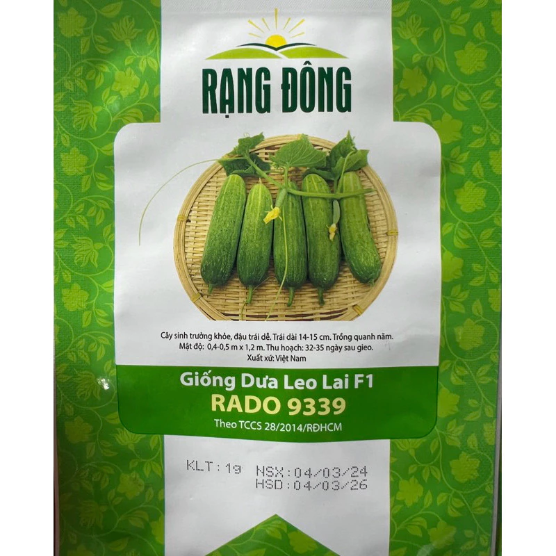 Hạt giống Mướp Hương Rossa 38 (1g~10 hạt) trái thơm, ngọt, cứng trái, trồng quanh năm - Hạt giống Rạng Đông