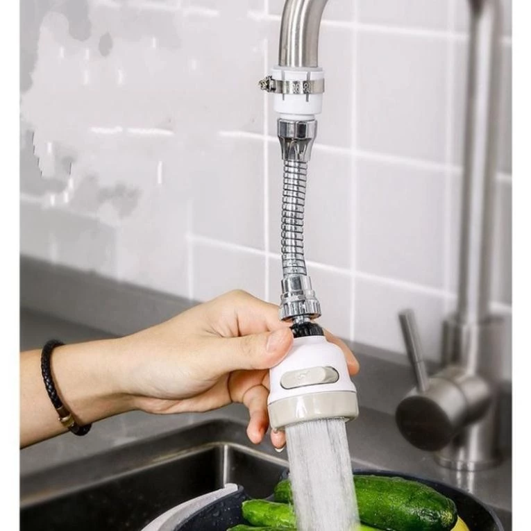 Vòi nước rửa bát inox tăng áp xoay 360 độ. có công tắc 3 chế độ