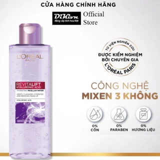 Nước Tẩy Trang LOREAL tím cấp ẩm căng mịn da, dành cho da dầu mụn, da khô, da nhạy cảm 400ML