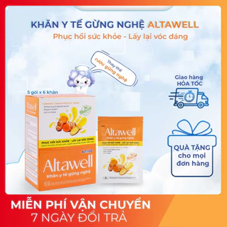 (Có sỉ lẻ) Khăn y tế gừng nghệ Altawell phát triển từ rượu gừng nghệ giúp giảm thâm, mờ rạn, lấy lại vóc dáng cho phụ nữ