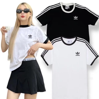 Áo phông nam - Áo phông nữ - Áo thun nam nữ Adidas  Phối Line Sọc Hottrend 2024 - Áo Phông Cotton 100% Form Unisex