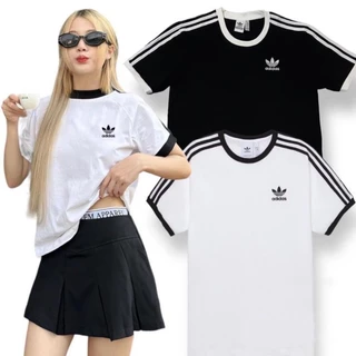 Áo phông nam - Áo phông nữ - Áo thun nam nữ Adidasslogo Phối Line Sọc chất cotton 100% co giãn thoàng mát Hottrend 2024