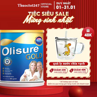 Sữa Non Olisure Gold Cải Thiện Tình Trạng Mất Ngủ, Bổ Sung Dinh Dưỡng Cho Cơ Thể - Hộp 850g