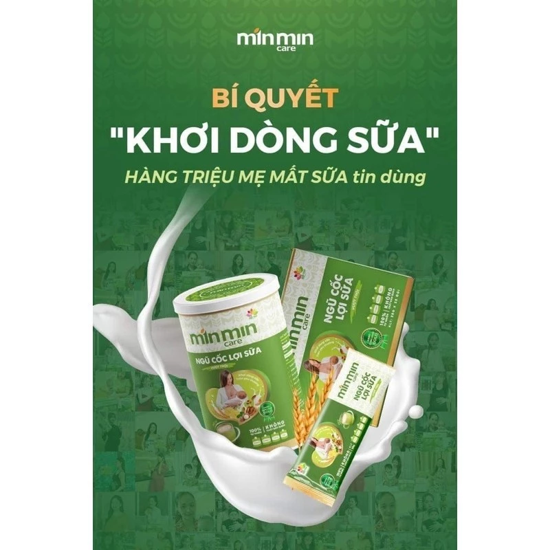 Ngũ Cốc Lợi Sữa MinMin - Mẫu mới 38 hạt cao cấp gọi sữa về trong 7 ngày (500gr) [Chính hãng]