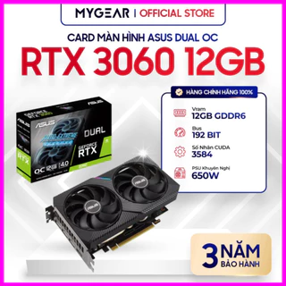 Card màn hình - VGA ASUS RTX 3060 [8GB/12GB] Giá Tốt Chính Hãng [Đen/Trắng] - Bảo hành 36 tháng [NEW]