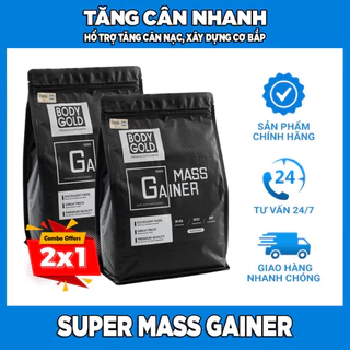 (Combo 2 túi ) Sữa Tăng Cân Tăng Cơ - Super Mass Gainer Body Gold - túi 1.5kg + Quà tặng