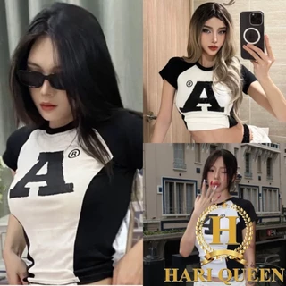 Áo Croptop Babytee Chữ A Tôn Dáng Siêu Đẹp HARIQUEEN