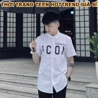 Áo sơ mi trắng Icon mã mới phong cách cháy phố dành cho nam nưc siêu hottrend