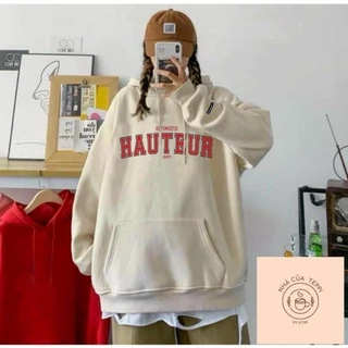 Áo Khoác HOODIE nỉ bông mũ to 2 lớp Unisex form rộng HAUTEUR