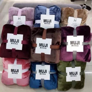 (chuẩn đẹp) Chăn lông tuyết, lông thỏ Muji - BLANKET dùng 4 mùa siêu mềm mịn kích thước 2m x 2m3|C006