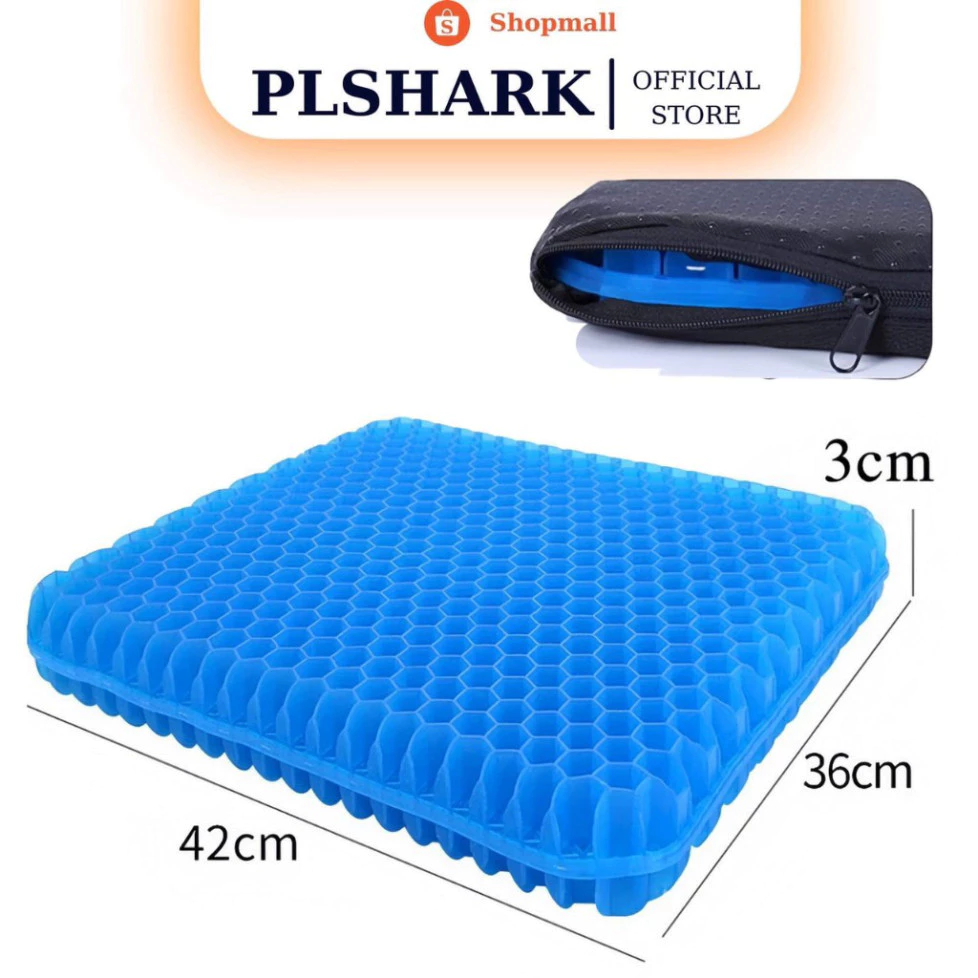 Đệm ngồi lót ghế 3D Chất liệu silicon cao cấp lót mông thoáng khí chống đau mỏi mông cấu trúc tổ ong
