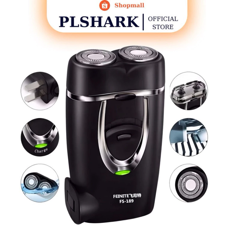 Máy Cạo Râu Thông Minh FS-189 Lưỡi Dao Kép Tự Làm Sắc Sử Dụng Pin Sạc PLSHARK
