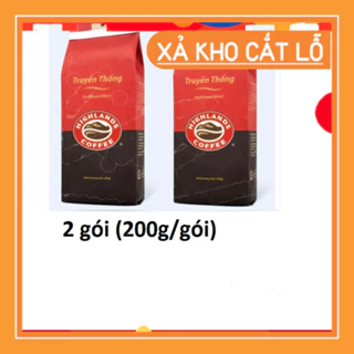 (Sỉ lẻ) Combo 2 gói Cà phê Rang xay Truyền thống Highlands Coffee 200g. HSD tháng 4/2025