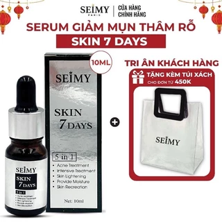 Serum giảm mụn thâm rỗ Seimy - Skin 7 Days - Công dụng 5 trong 1 hiệu quả sau 7 ngày 10ml