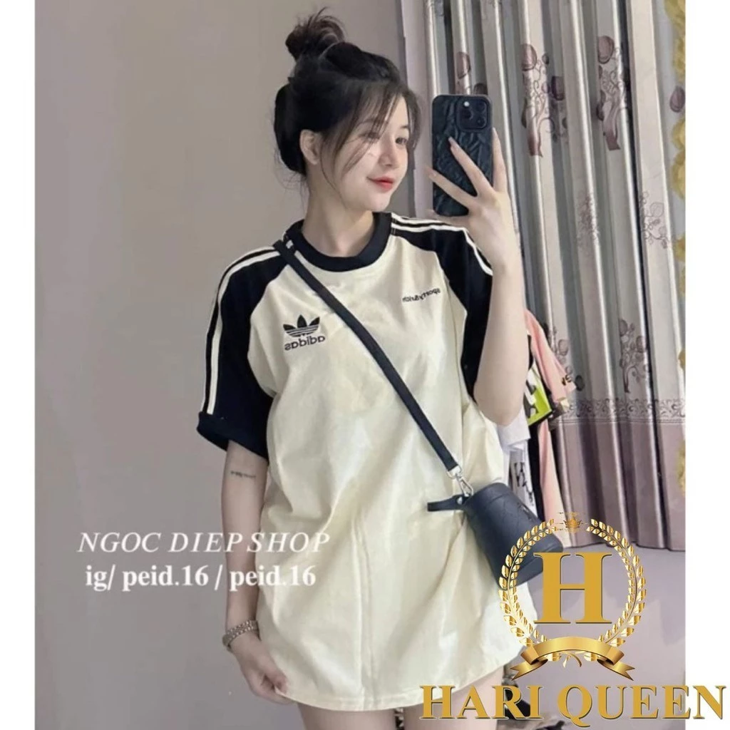 Các mẫu áo thun tay lỡ AĐát form rộng đẹp HARIQUEEN - Áo phông nam nữ Unisex chất cotton hottrend 2024