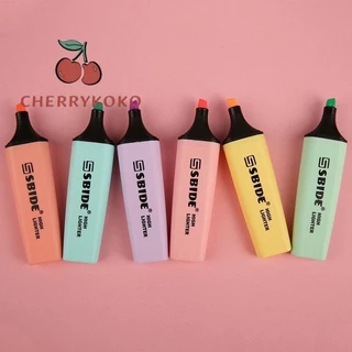 🍒🍒CHERRYKOKO Bút highlight đánh dấu nhớdòng dạ quang nhiều màu phù hợp cho