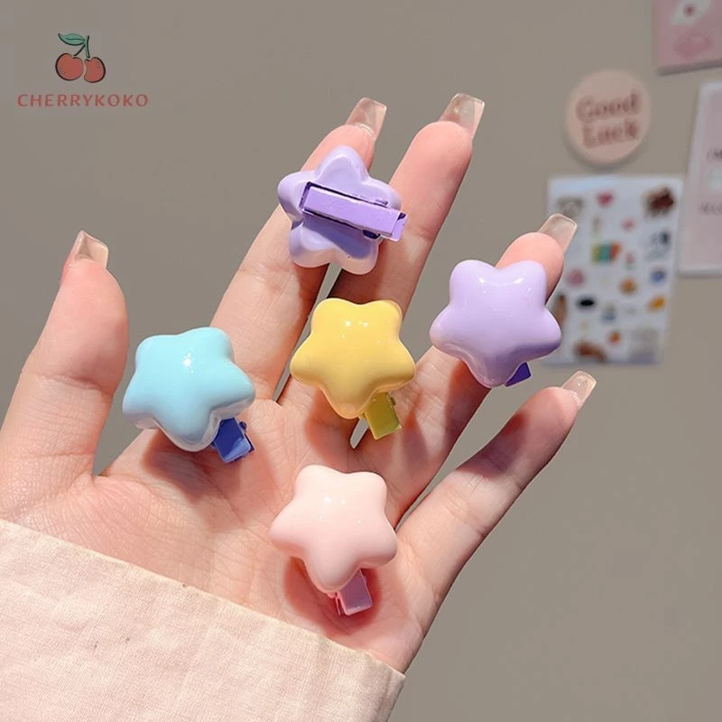 💞Cherry💞 Kẹp Tóc Hình Ngôi Sao Nhiều Màu Sắc Dễ Thương Xinh Xắn y2k
