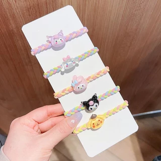 🍒🍒Cherrykoko SANRIO Dây Cột Tóc Nhỏ Nhắn In Hoạt Hình Pacha Pacha Kuromi Yugui Dễ Thương