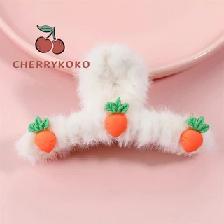 🍒🍒CHERRYKOKO Kẹp tóc phối lông thời trang thu đông Hàn Quốc dễ thương cho nữ