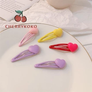 🍒🍒CHERRYKOKO Kẹp Tóc BB Hình Trái Tim Màu Kem Ngọt Ngào Dễ Thương