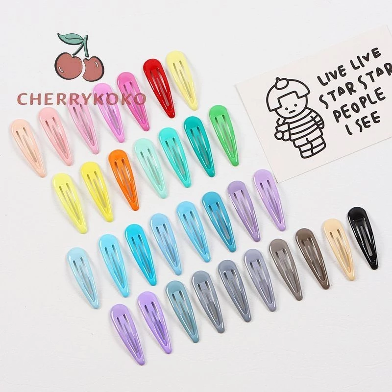 💞Cherry💞 Kẹp Tóc Hình Giọt Nước Màu Sắc Ngọt Ngào Cho Nữ