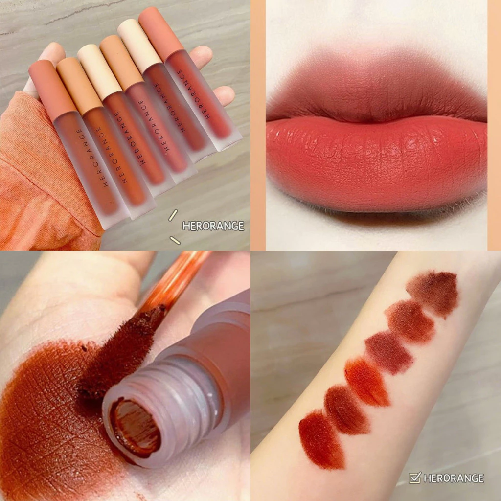 🍓Raspberry🍓 Giá cả phải chăng Thời trang Trung Quốc Frosted Sense Lip Glaze Vỏ trong suốt Velvet Lip Glaze